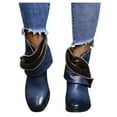 thumbnail image 3 of jsaierl European And American Style Large Size Thick High Heel Mid Tube Women's Boots, 3 of 4