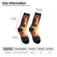 thumbnail image 2 of Fotbe Red And White Flame Fox Pattern Long Socks for Men & Women – Breathable & Stretchy Compression Socks, Ideal for Running, Travel, and Everyday Wear Size 5-11, 2 of 6