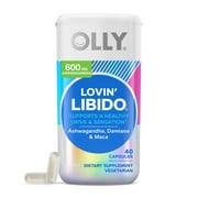 OLLY Lovin' Libido Capsule Supplement, Ashwaganda, Damiana, 40 Ct
