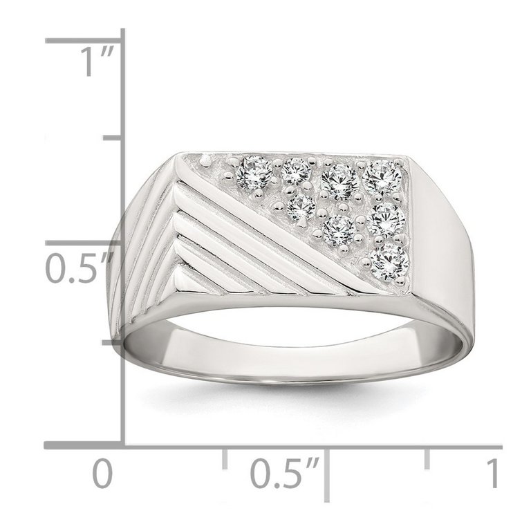 2.8 To 8.45 (tapered)mm 925 Sterling Silver Polished and Grooved
