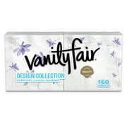 (2 pack) (2 pack) Vanity Fair Everyday Paper Napkins, Design Collection, 160ct (320 Napkins Total)