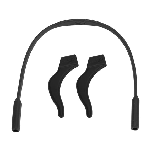 Unique Bargains 1 Set Eyeglass Temple Tips Ear Hook Lanyard Pattern Anti-slip Ear Hooks Black