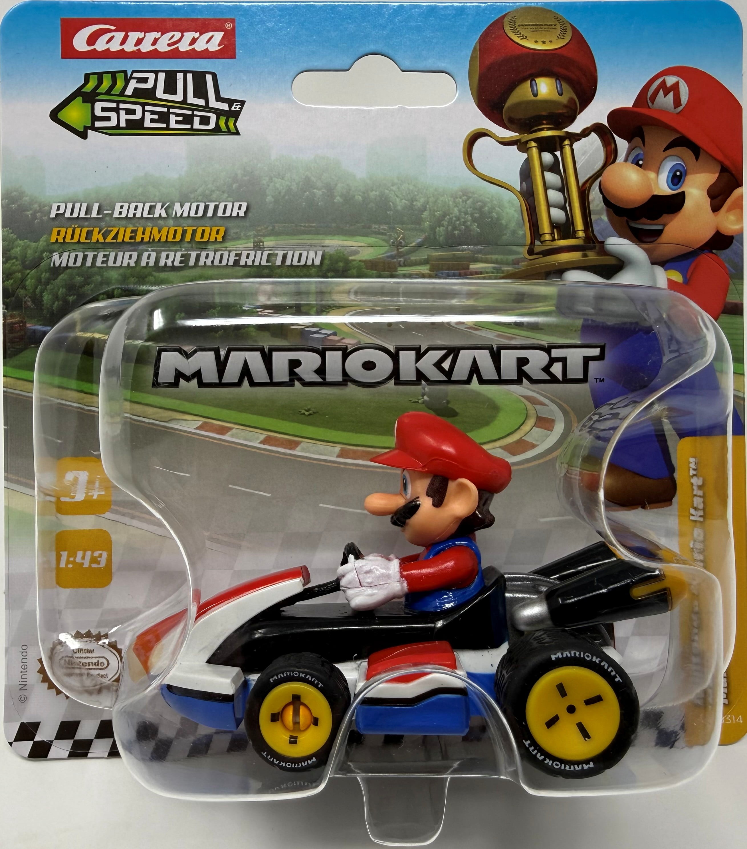 Carrera Pull & Speed Mario Kart Mario Toy Car with High Speed Pull-Back Action