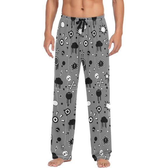 GZHJMY Musical Notes Pajama Pants for Men, Lounge Pants Lightweight Men Pajama Bottoms with Drawstring Pockets, Christmas New Year Birthday Gifts, XX-Large
