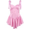 thumbnail image 3 of Mini Vestido XY22216PF Sexy Túnica Tirantes Resort Barbie Vestido Cgtredaw para Mujer Rosa T XL, 3 of 9