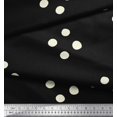 thumbnail image 2 of Soimoi Black Rayon Fabric White Dots Printed Fabric 1 Yard 56 Inch Wide, 2 of 3