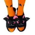 thumbnail image 7 of FASHOFT Halloween Bat Fuzzy Animal Slippers for Kids Soft Cozy Open Toe Indoor Outdoor Winter Warm House Slippers Halloween Gifts For Kids Black One Size, 7 of 7