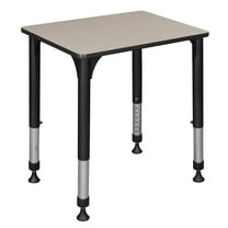 Regency 18.5 x 26 in Rectangle Height Adjustable Classroom School Desk- Maple