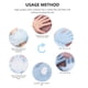 thumbnail image 5 of 2 pares de guantes exfoliantes de baño de cinco dedos para ducha, sauna, hombres y mujeres (azul), 5 of 5