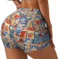 thumbnail image 1 of Fotbe Set Of Travel Vintage Shorts Sin Costuras – Shorts Deportivos de Cintura Alta para Mujer, Elásticos para Gimnasio, Yoga, Running o Ciclismo-Small, 1 of 8