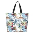thumbnail image 3 of Fuzoiu Watercolor Sailboat Print Tote Bags for Women,Shoulder Bag, Gym Tote,Top Handle Ladies Shoulder Bags for Work Beach Travel and Shopping Grocery, 3 of 9