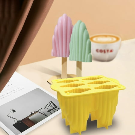 

Clearance 6-in-1 Silicone Ice Mold 6-Cavity Popsicle Molds Homemade Ice Cream Molds for Kids Food Grade Popsicle Maker Reusable Ice Mold with Lid Easy to Remove