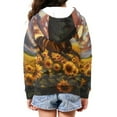 thumbnail image 4 of Uourmeti Sunflower Horse Girls Long Sleeve Hooded Pullover Lightweight with Pockets Trendy Comfy Top for Teens Fall Size 14-16, 4 of 7
