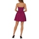 thumbnail image 3 of Vestido de mujer Inspire Chic con escote corazón, sin mangas, con cremallera, mini y de corte acampanado, color púrpura y rojo, talla XL, 3 of 6