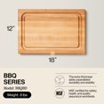 thumbnail image 2 of Reacondicionado Tabla para picar John Boos BBQBD de madera de arce reversible con ranura para liquidos 18x12 pulgadas, 2 of 5