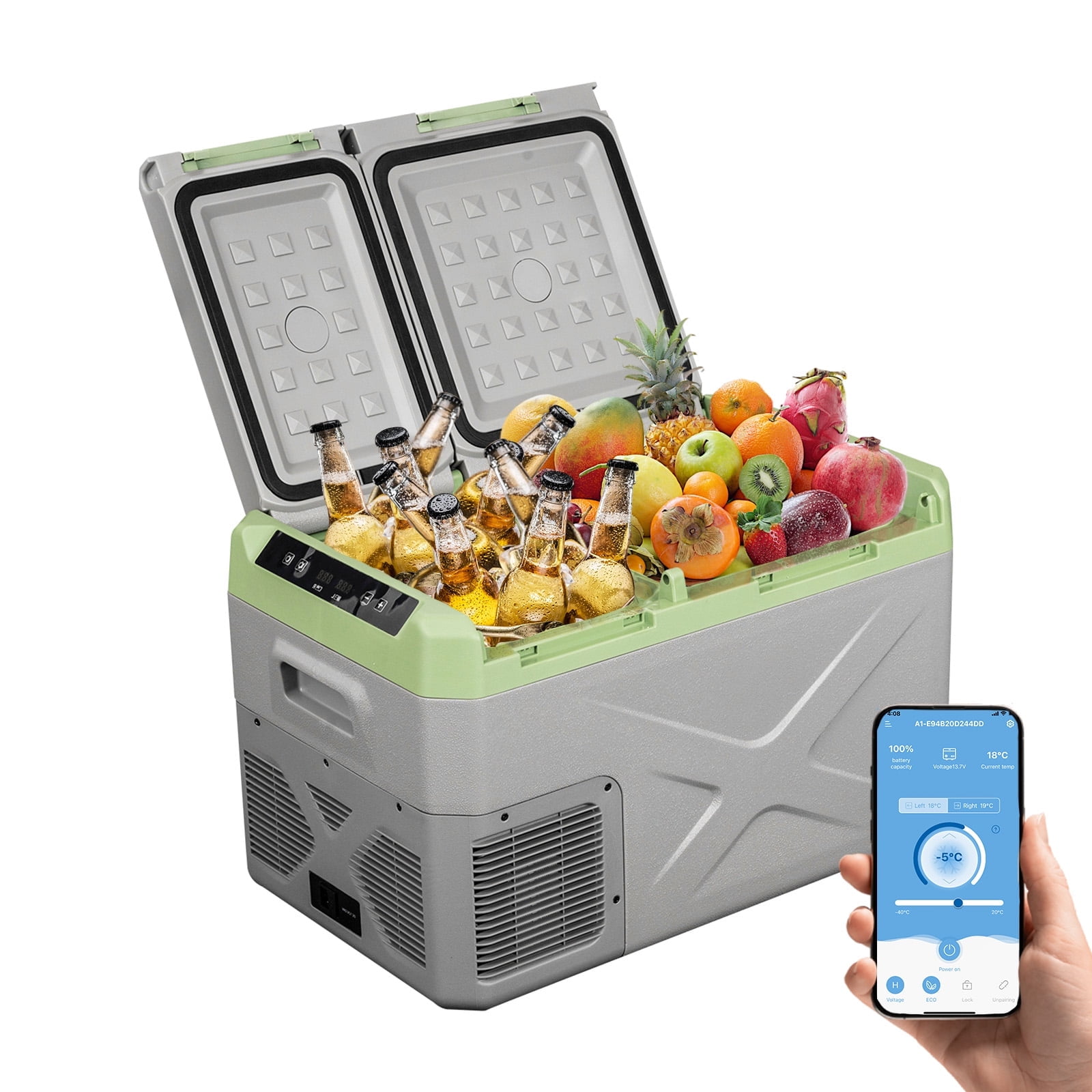 Alpicool XD35 Portable Fridge 12 Volt Car Refrigerator 25 Quart Fast Cooling Freezer for Fishing, Camping, RV, Truck, Boat-12/24V DC