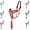 Red, variant on Leather Halter with Matching Lead Rope for Horses – Leather Breakaway Crown - Adjustable Chin Strap – Rolled Throat Latch – Padded Noseband – Full