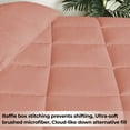 thumbnail image 3 of Superior Solid Comforter Down Alternative Bedding, Full, Blush, 3 of 13