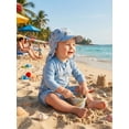 thumbnail image 4 of Baby Toddler Boy Rashguard Set Marine Life Printed Tops Shorts, Hat, 4 of 7
