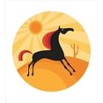 thumbnail image 3 of Horse King Size Duvet Cover Set, Abstract Animal Figure Running in the Desert Hot Summer Nature Landscape at Noon, Decorative 3 Piece Bedding Set with 2 Pillow Shams, Multicolor, by Ambesonne, 3 of 3