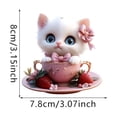 thumbnail image 2 of Acrylic Animal Car Mirror Hanging Accessory for Rearview Mirror or Backpack – 1 Piece Pendant, 2 of 3