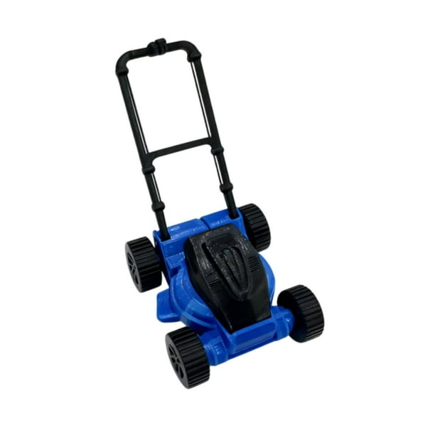 Modelo de cortadora de césped, decoración para casa de muñecas, artesanía decorativa, juguete educativo, casa de muñecas Azul