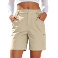 thumbnail image 3 of UKHCCC Outdoor Cargo Shorts for Women Multi-Pocket High Waist Button Fly Travel Golf Casual S-2XL, 3 of 7