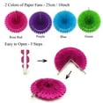 thumbnail image 3 of Adornos para fiestas, abanicos de papel multicolores, flores con bolas, guirnaldas con lunares y banderines, etc., 3 of 7