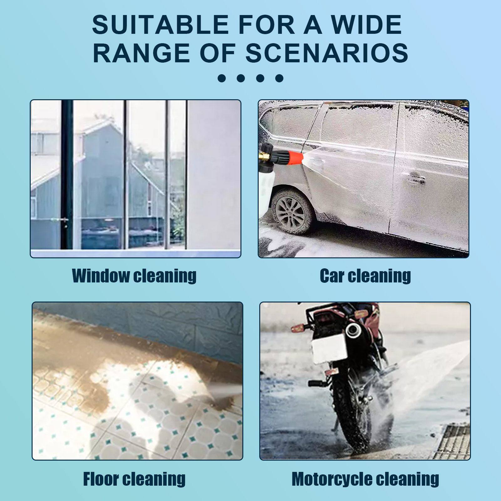 Audessy Pressure Washer Gun with Foam Cannon, 1 L Snow Foam Lance with 1/4 Inch Quick Connector, Foam Blaster with Pressure Washer Gun