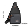 thumbnail image 3 of Bolsa cruzada de pecho multicapa para hombre con correa ajustable, bolsa de viaje ligera de nailon en múltiples colores, 3 of 7