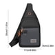 thumbnail image 3 of Bolsa de pecho cruzada para hombres para viajes y trabajo, mochila ligera de nylon con bolsillos multicapa y puerto para auriculares, 3 of 7