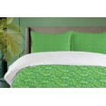 thumbnail image 4 of Ambesonne Floral Duvet Cover Sets, Scribbled Blooming Daisies, 2-Queen, Yellow Green Yellow, 4 of 7