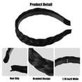 thumbnail image 4 of Unique Bargains 1 Pcs 1.18 Inch Wide Synthetic Hair Braided Headband Hair Hoop for Women Black, 4 of 7