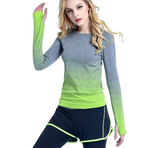 TopLLC Womens Long Sleeve Workout Shirts-Plain Long Sleeve Tshirt for Women  Yoga Sports T-Shirt Activewear with Thumb Hole Womens Sports Bras 