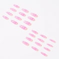 thumbnail image 4 of Juego de 24 uñas postizas de cobertura total para mujeres y niñas, elegantes uñas de ataúd con forma de corazón rosa, 4 of 6