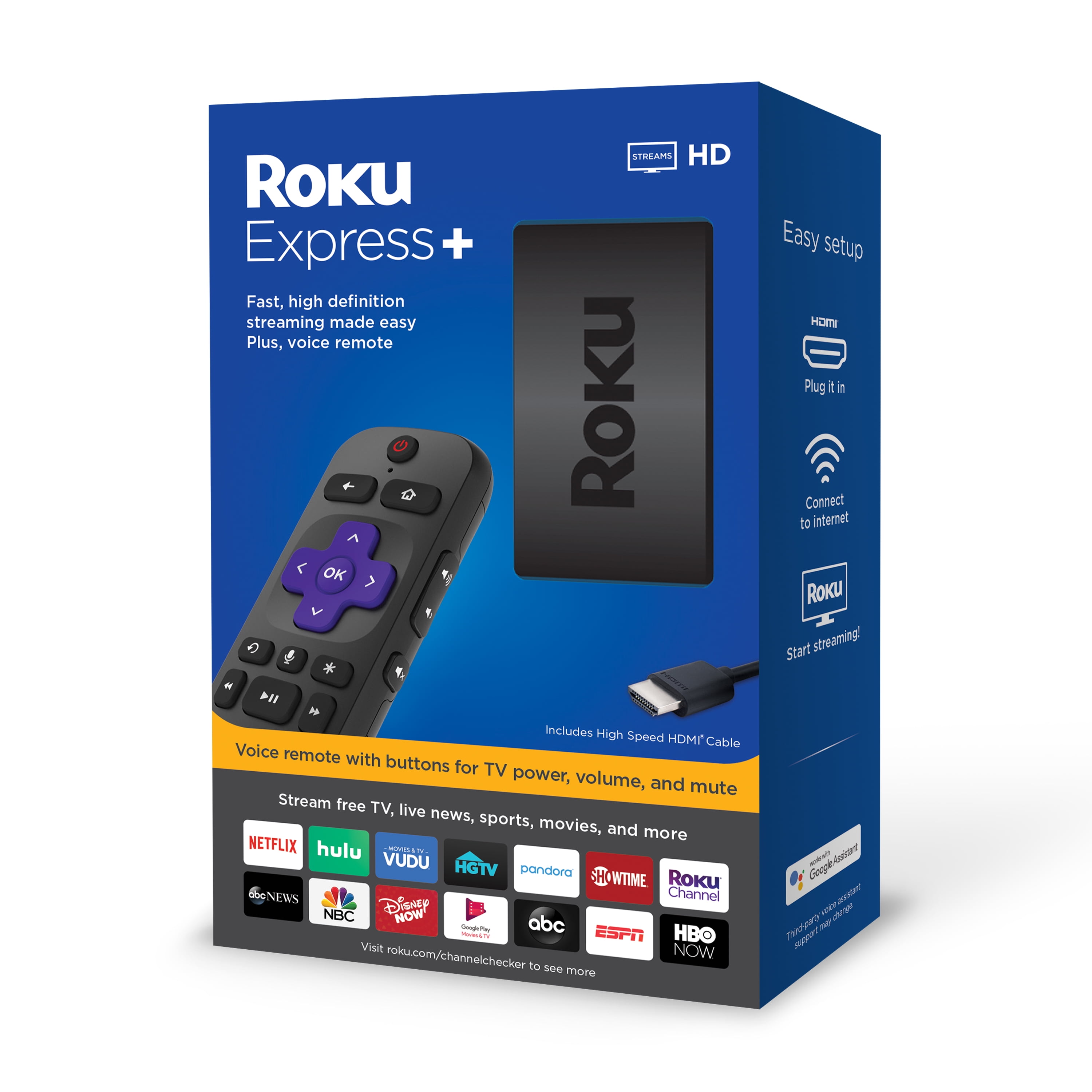 Roku Express+ HD Streaming Media Player 2019 with Voice ...