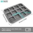 thumbnail image 5 of Linqz 12-Cavity Non-Stick Carbon Steel Brownie Pan, Square Cupcake & Mini Cake Mold with Dividers, Multi-Purpose Baking Tray, 5 of 8