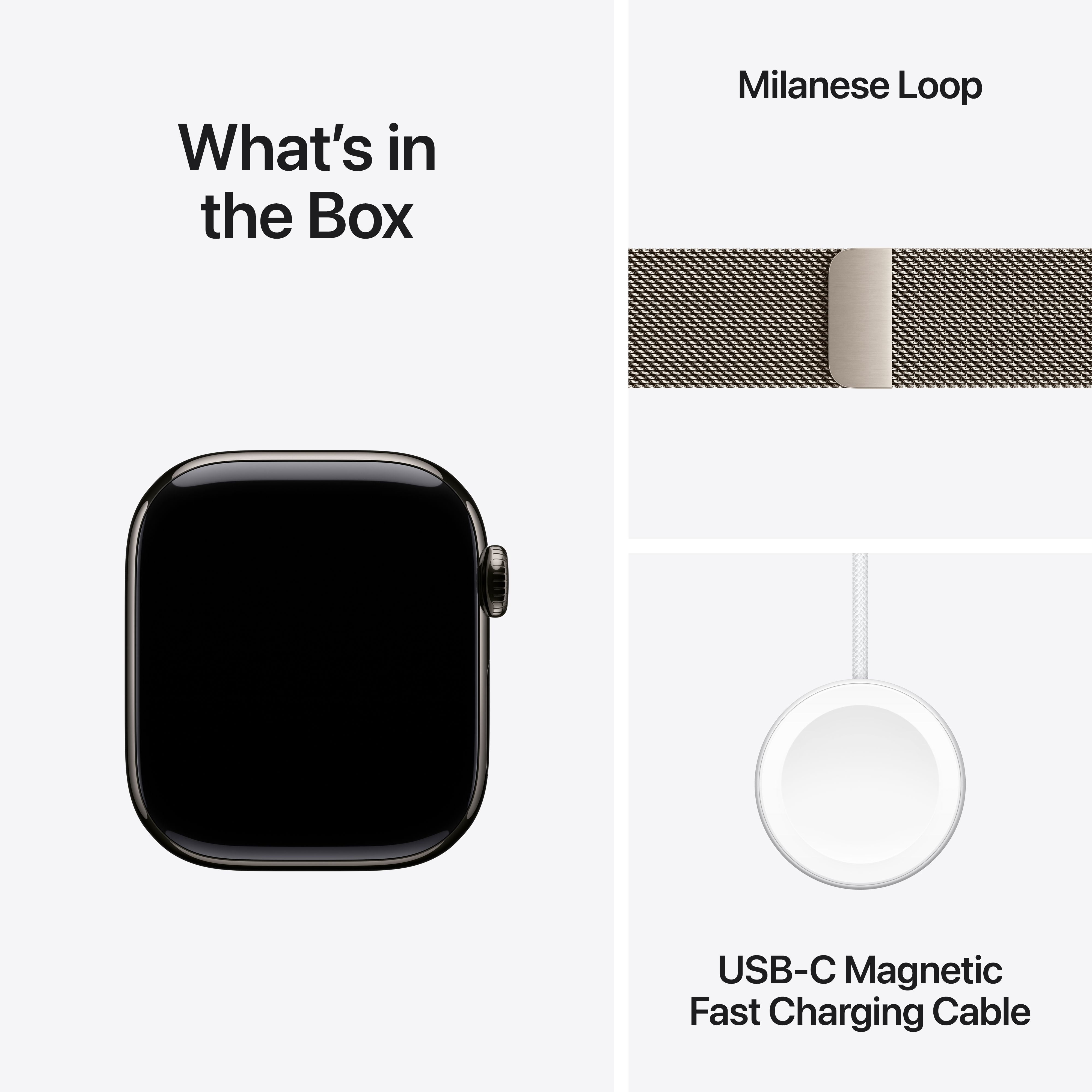 Apple Watch Series 11 [GPS + Cellular 42mm] Smartwatch with Natural Titanium Case with Natural Milanese Loop