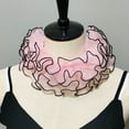 thumbnail image 3 of Women Victorian Neck Ruffle Collar Elizabethan Organza Ruffle False Collar Women's Blouse Collar Detachable Clown Choker for Party, 3 of 7