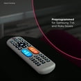 thumbnail image 4 of GE OneTouch Streaming Replacement Remote Control, Big Button, Backlit, White, 4 of 10
