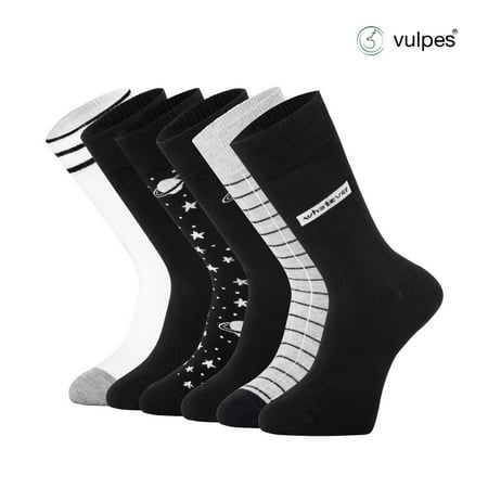

Whatever Socks 6 Pair Funky Novelty Crew Socks Casual Cotton Socks for Men or Women