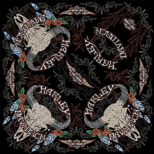 harley davidson skull bandana