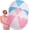 Pink and Blue, variant on 2 Pcs 60 Inch Giant Inflatable Beach Ball, Pastel Macaron Large Inflatable Float, Jumbo Pool Playground Balls, Summer Outdoor Games, Water Pool Beach Party Favor