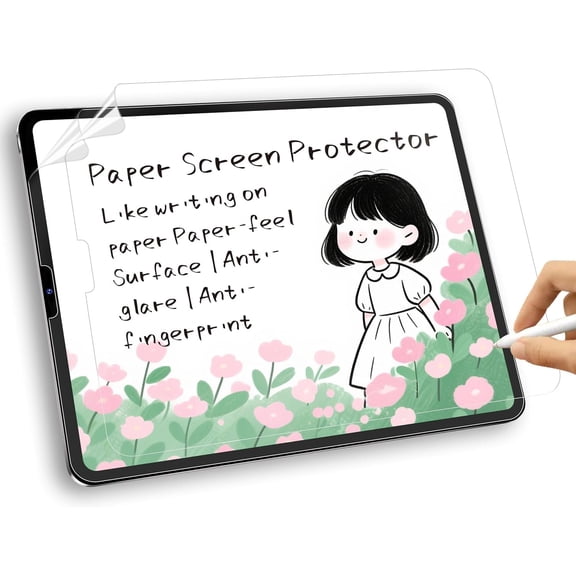 [2 Pack] Paper Screen Protector for iPad Pro 12.9 Inch (6th/5th/4th/3rd Generation, 2022/2021/2020/2018), Crafted for  Writing & Drawing, Matte  Texture Film, Anti-Glare, Anti-Fingerprint