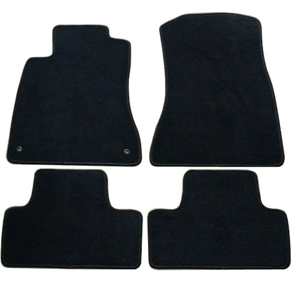 Ikon Motorsports Compatible with 06-13 Lexus IS350 IS250 OE Factory Style Black Nylon Carpet Car Floor Mats Front Rear 4pcs 2006 2007 2008 2009 2010 2011 2012
