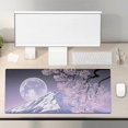 thumbnail image 4 of 1pc Mousemat Gaming Mouse Pad Purple Minimalist Japanese Cherry Blossom Desk Mat Game Aesthetic Extended Non Slip Rubber Base, 4 of 4