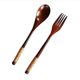 thumbnail image 4 of Juego De Cuchara Y Tenedor De Madera, Cubiertos De Cocina, 6 Cucharas Y 6 Tenedores., 4 of 5