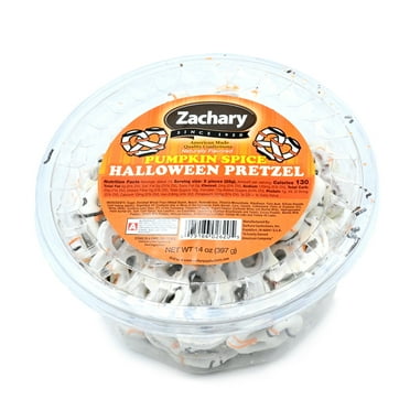 Zachary Halloween Pretzel Pumpkin Spice 14oz Tub