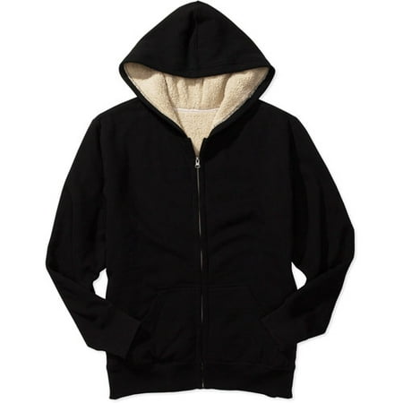 Faded Glory - Big Men's Plush Shearling-Lined Zip Hoodie