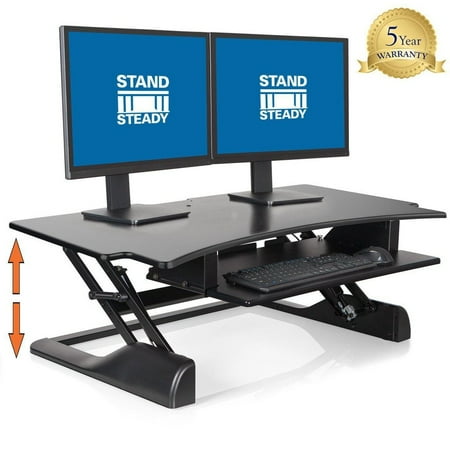Stand Steady Standing Desk Precision Converter W Hydraulic Stand Steady Standing Desk Precision Converter W Hydraulic Lift Assist Sit Or
